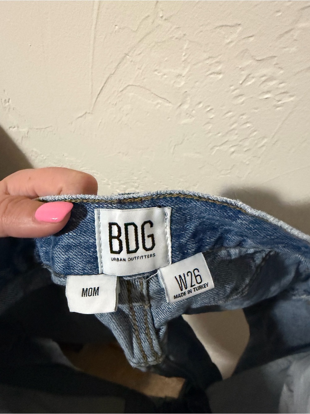 BDG Medium Blue High-Rise Rolled Hem Denim Shorts - Picture 3 of 3